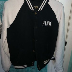 VS pink varsity jacket